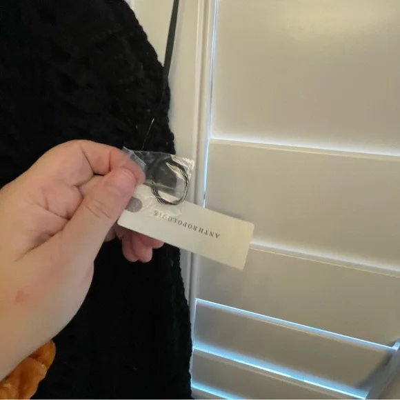 Anthropologie Black crochet Halter Coverup - Picture 5 of 5